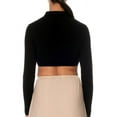 thumbnail image 3 of Gemsli Long Sleeve Crop Top with Pointy Collar SH320, 3 of 5