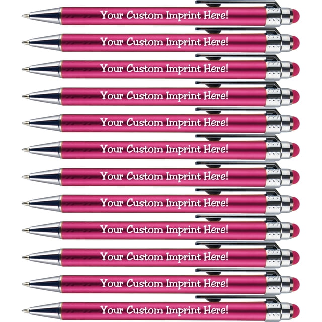 Bolígrafos táctiles personalizados Bright Vibes, 12 piezas
