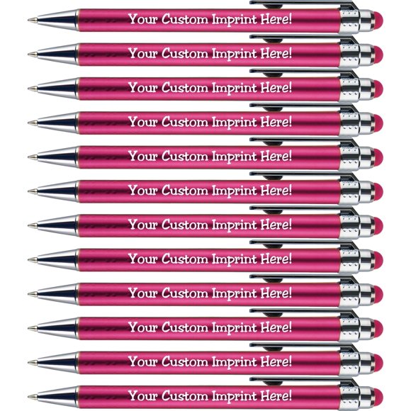 Bolígrafos táctiles personalizados Bright Vibes, 12 piezas