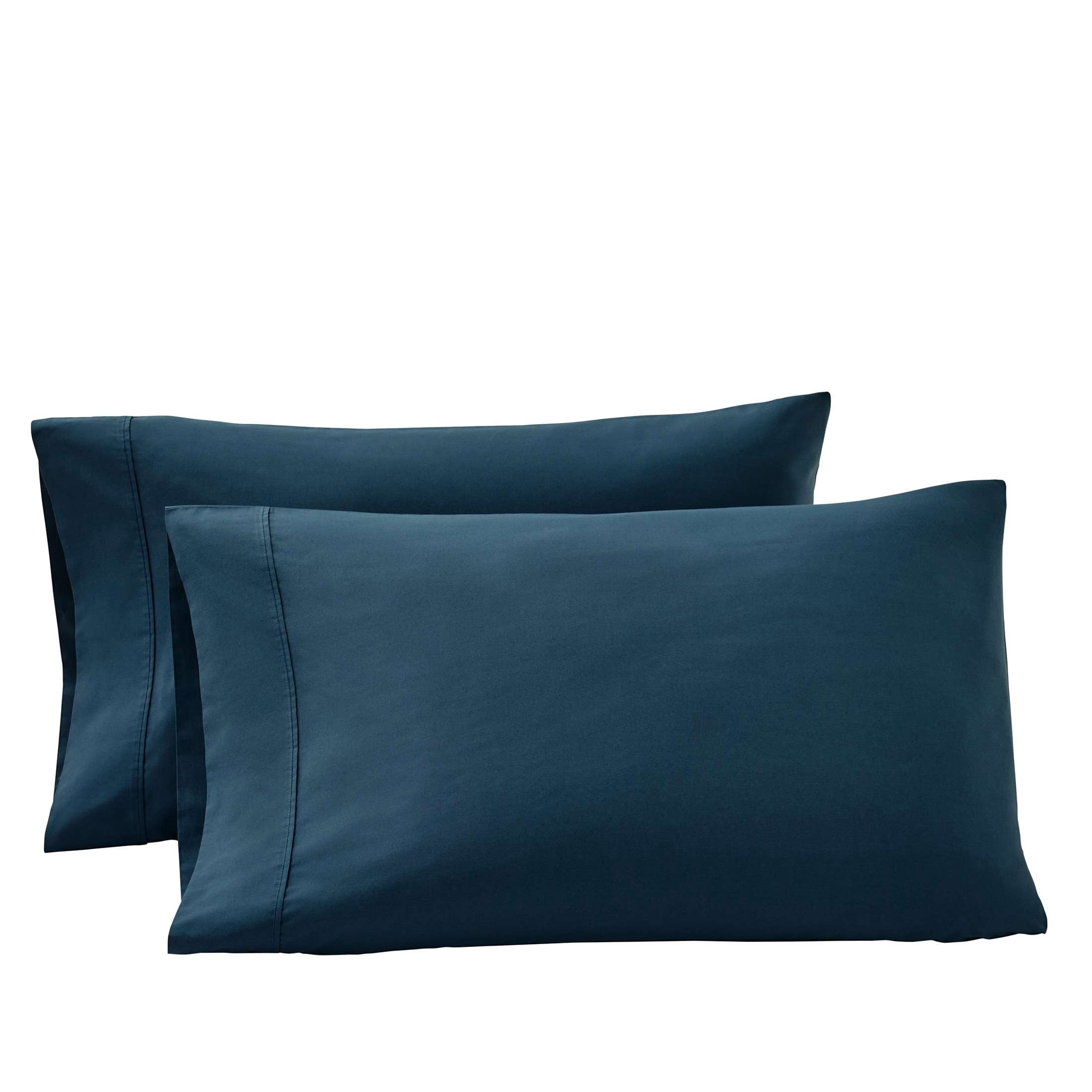 Better Homes & Gardens 2-Piece 300 Thread Count Cotton Percale Teal Ocean Pillowcases, King
