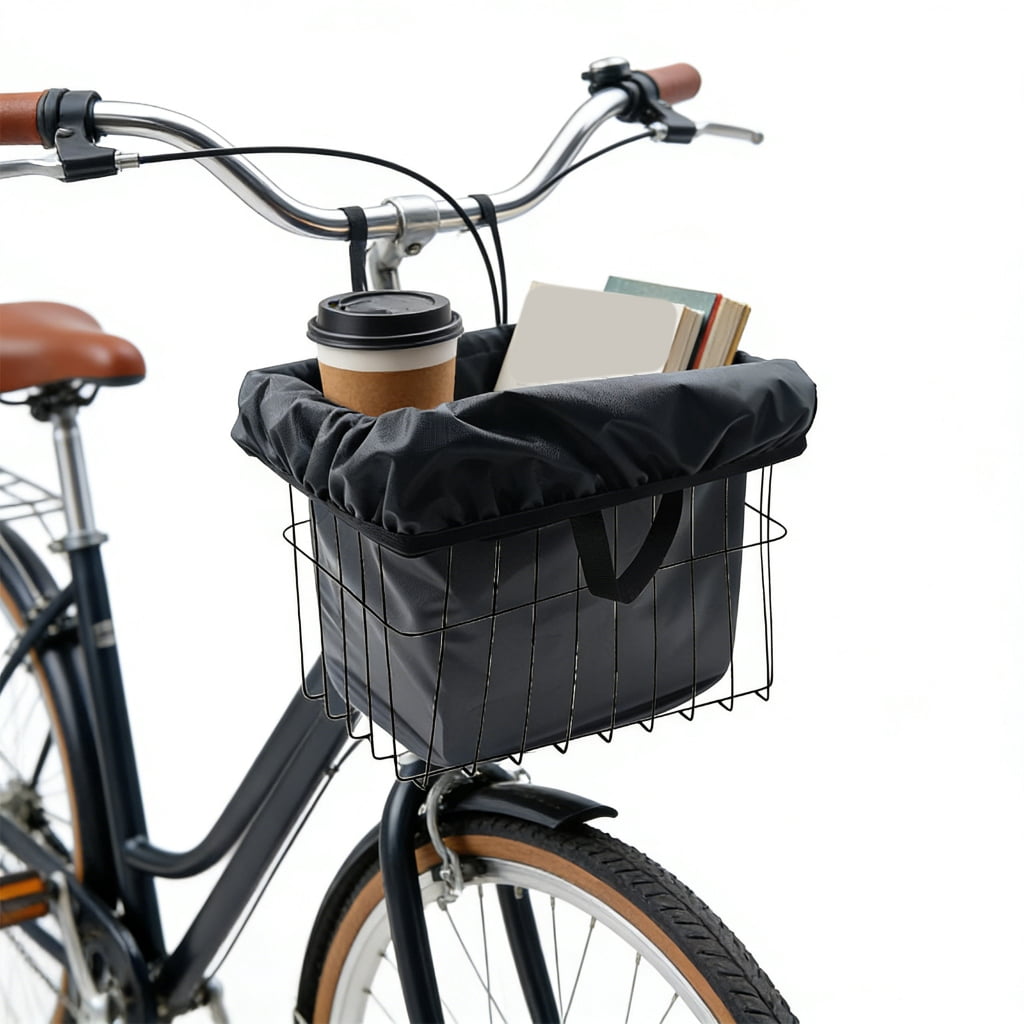 Thickened Oxford Cloth Cycling Basket Protector Design Bike Basket Liner Cover for Front Rear Baskets Use