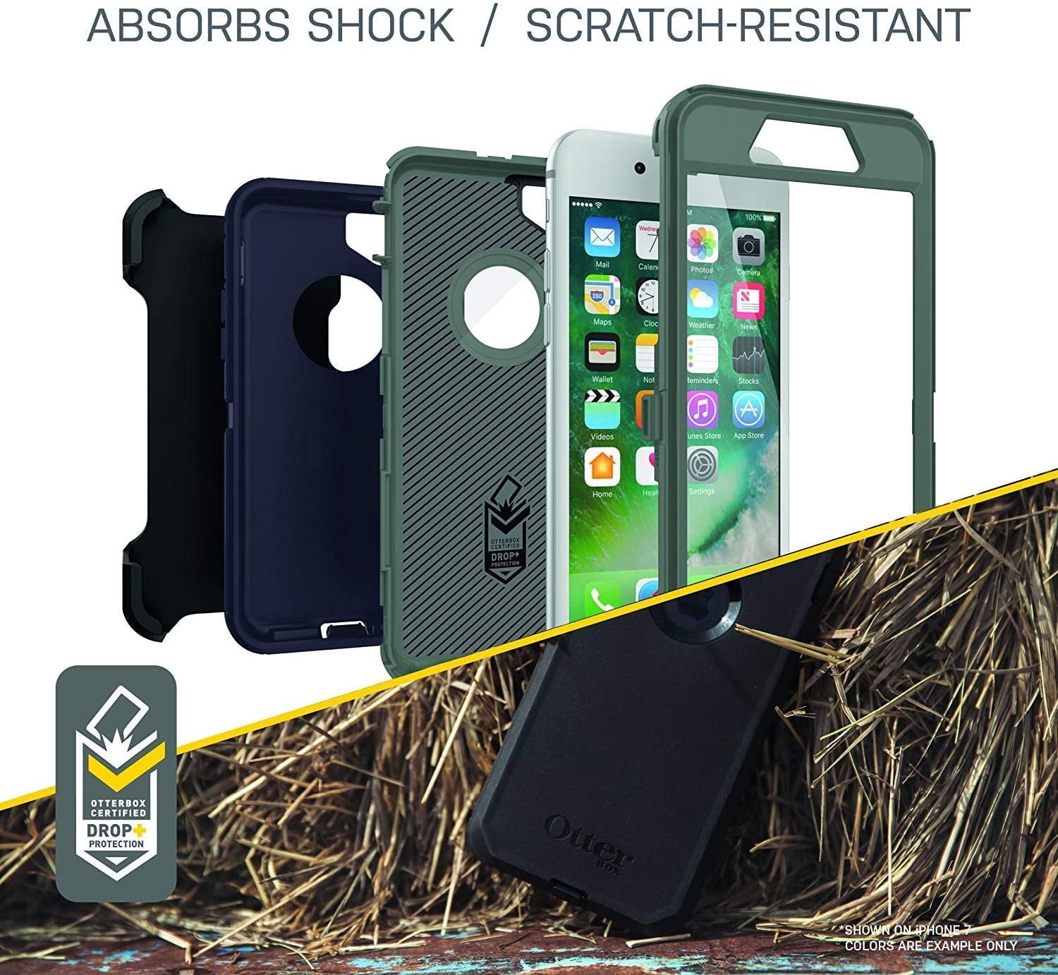 OtterBox Defender Series Case for iPhone 8 Plus & iPhone 7 Plus, Black