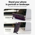 thumbnail image 2 of Magnetic for Galaxy S23 Premium PU Leather Case,Built-in Invisible Stand [Compatible with Magsafe] Protective Slim Kickstand Phone Cover Compatible with Samsung Galaxy S23, Darkpurple, 2 of 9