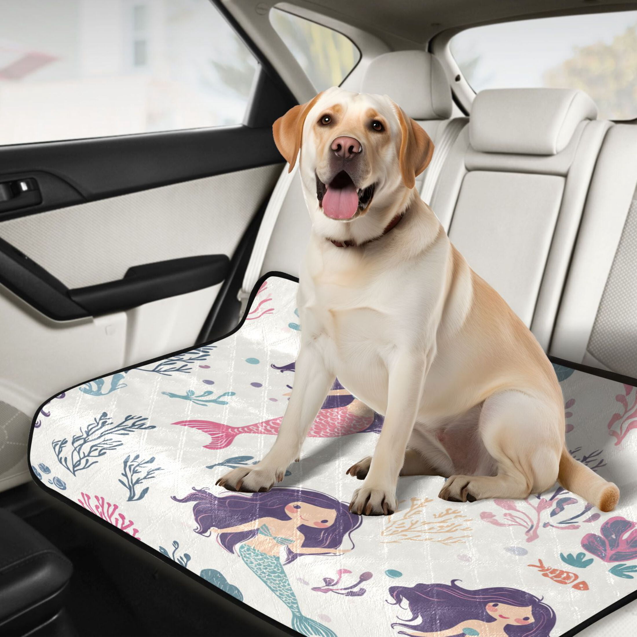 Washable Pet Pee Pads with Super Absorbent Reusable Training Pads for Dogs & Cats Mermaids Pattern