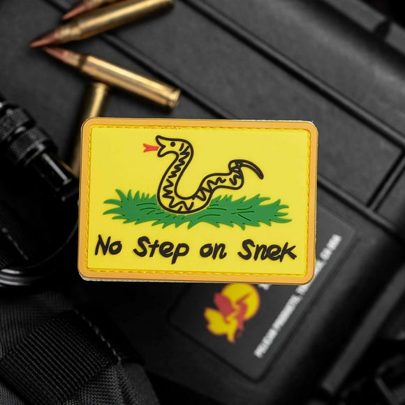NEO Tactical Gear - Patch de Morale Tactique en Caoutchouc PVC Jaune Sans Marcher - Crochet avec Attache de Boucle