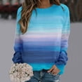 thumbnail image 2 of Durtebeua Women Graphic Crewneck Sweatshirt Long Sleeve Casual Solid & Tie Dye Thin Pullover Sweatshirts Tops Shirts, 2 of 4