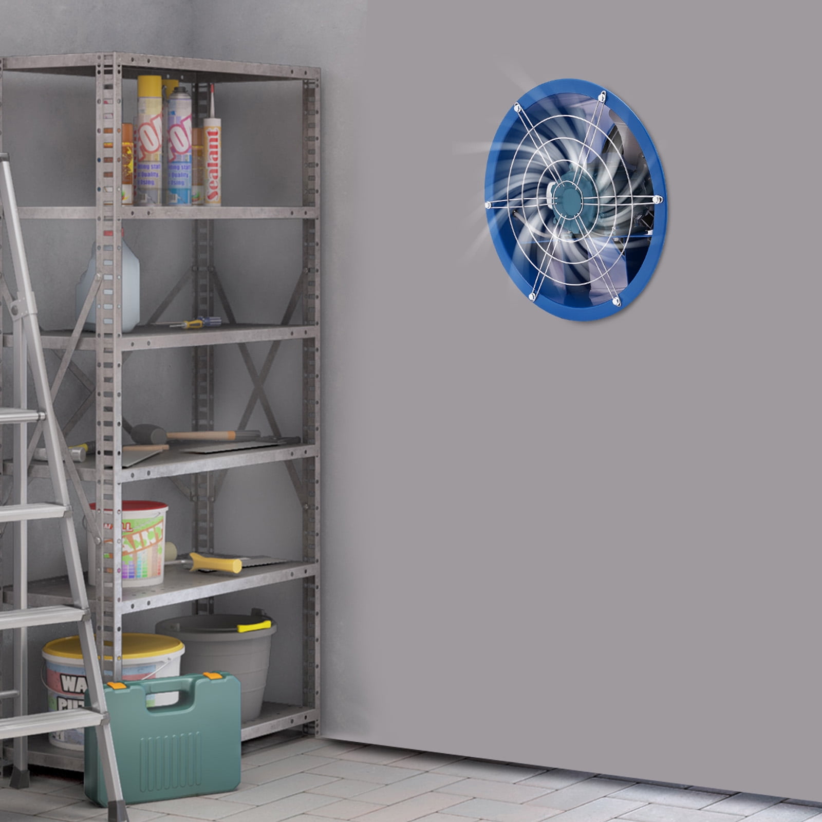 Miumaeov 16" Explosion-Proof Ventilation Fan - 370W Axial Exhaust Fan 110V 1420 RPM for Paint Spray Booth, Warehouse,3100 CFM High Velocity Air Mover