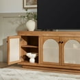 thumbnail image 6 of Contemporary TV Stand and Sideboard with Rattan Doors for up to 80" TV  English Oak, 6 of 17