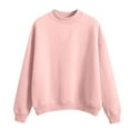thumbnail image 6 of Resicozy Oversized Sweatshirt for Women Crewneck Solid Color Pullover Soft Trendy Sweatshirt Plus Size Pink XL, 6 of 6