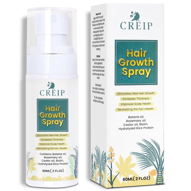 Spray de aceite natural para el crecimiento del cabello: Batana Rosemary Serum Biotina Cafeína Tratamiento para el cuidado del cuero cabelludo - Adelgazamiento del crecimiento del cabello engrosamient
