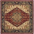 thumbnail image 1 of Safavieh Heritage Collection HG625A Handmade Traditional Oriental Red Wool Square Area Rug (8' Square), 1 of 2