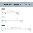 thumbnail image 3 of Shiyou Tringle de Rideau de Douche Extensible Tringle à Rideau à Ressort Tringle de Placard Droite en Acier Inoxydable Sans Perçage pour Salle de Bain, Cuisine, Fenêtre, Garde-Robe, Entrée, Réglable 15.75-23,6 Pouces, Gris, 3 of 4