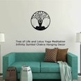 thumbnail image 4 of Arte de Pared de meditación Árbol de la vida esquí Metal 13,38 x 13,38 pulgadas, 4 of 5