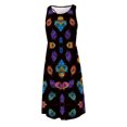 thumbnail image 4 of Babysbule Woman Summer Dresses Women's Sleeveless Loose Plain Dresses Casual Short Dress With Pockets Tie-Dye Rainbow Gradient Print Dress, 4 of 7