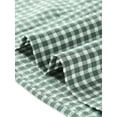 thumbnail image 5 of INSPIRE CHIC Women's 1950s Round Collar Short Sleeve Checked Tops XS Dusty Green, 5 of 6