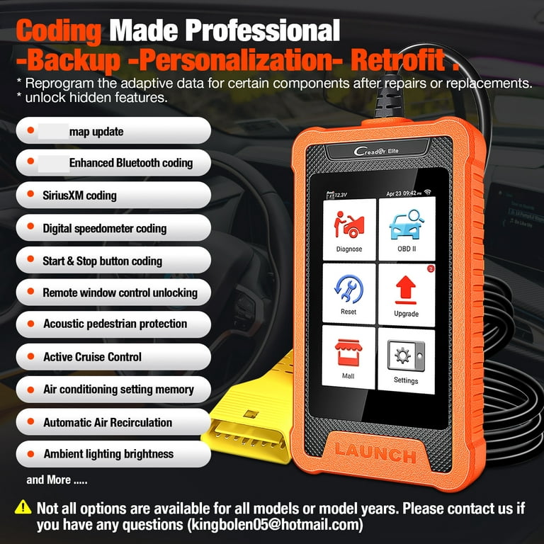 LAUNCH Car Diagnostic Scan Tool for BMW, Bidirectional All Systems