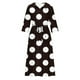 thumbnail image 4 of Vestido de Verano para Mujeres Impreso Cuello de Vuelta de Manga de Tres Cuartos, Estilo de Ocio de Moda para Ocasional, Fiesta Y Vacaciones, 4 of 5