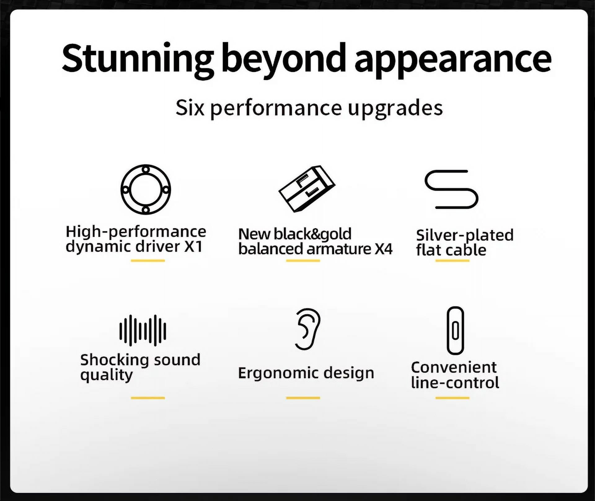 KZ ZS10 PRO X Noise Cancelling In Ear Earphones, Black