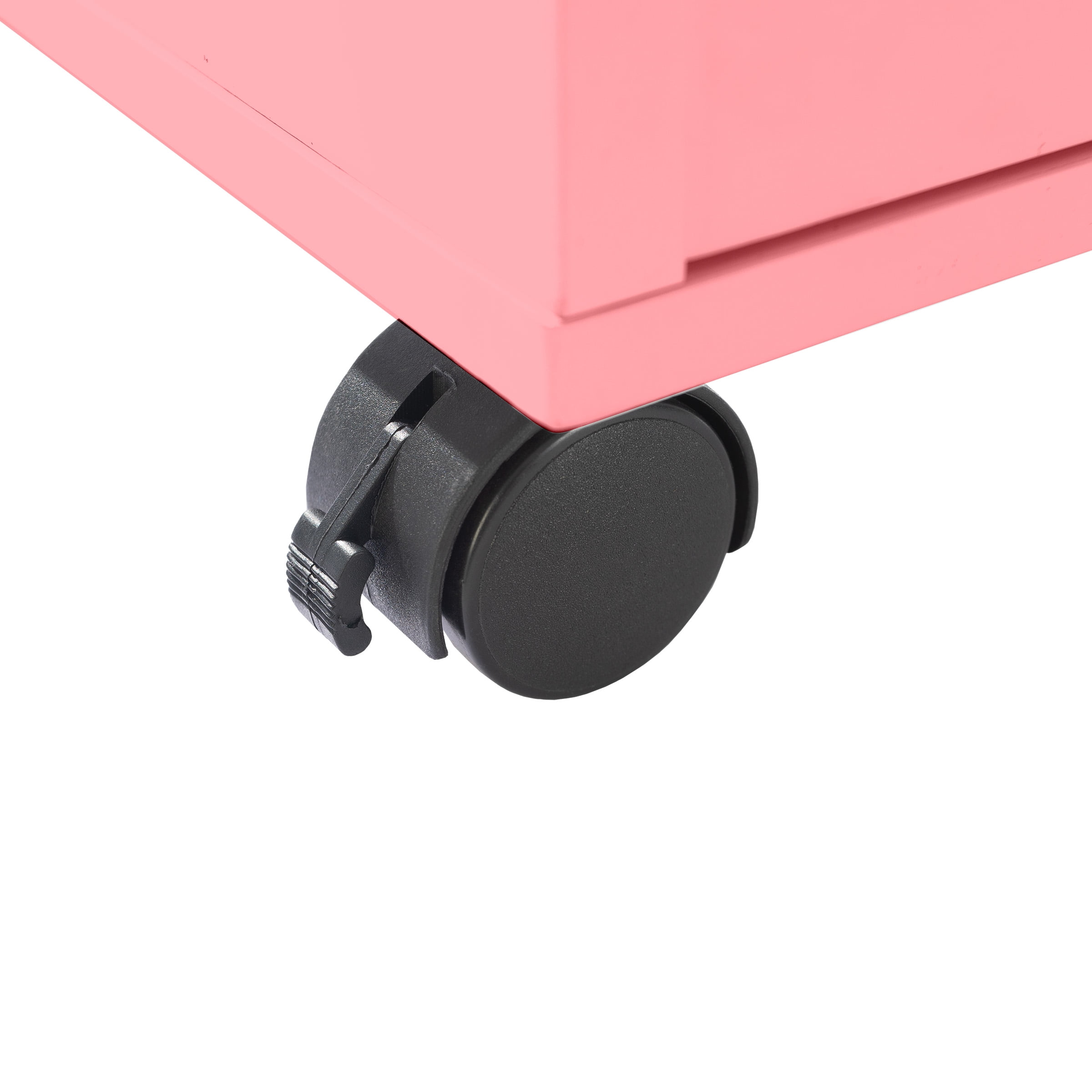 Lavish Home 2 Drawer File Cabinet - Rolling Filing Cabinet with Lock for Home Office Essentials (Pink)