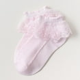 thumbnail image 2 of LEEYNEER 100% Cotton Eyelet Lace Trim Sock/Fancy Lace Girls Socks For Toddler Baby & Child Girls, 2 of 2