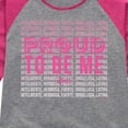 thumbnail image 3 of Barbie - Proud To Be Me - Toddler And Youth Girls Raglan Graphic T-Shirt, 3 of 5