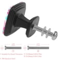 thumbnail image 3 of 4 Pcs Square Cabinet Handle Cupboard Knob Drawer Pulls Handle Flower Pattern Drawer Knobs with Screws Furniture Decoration, 3 of 7