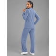 thumbnail image 3 of Rosvigor 2 Piece Sets Women Outfits Sweatsuit Mock Neck Sweatshirts Straight Leg Sweatpants for Travel Workout Lounge, 3 of 8