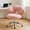 Pink, variant on Armless Teddy Fabric Desk Chair with Wheels - Cute Cat Paw Design, Adjustable Height, Cozy for Vanity Tables & Home Offices