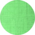 thumbnail image 1 of Ahgly Company Indoor Round Solid Emerald Green Modern Area Rugs, 7' Round, 1 of 4