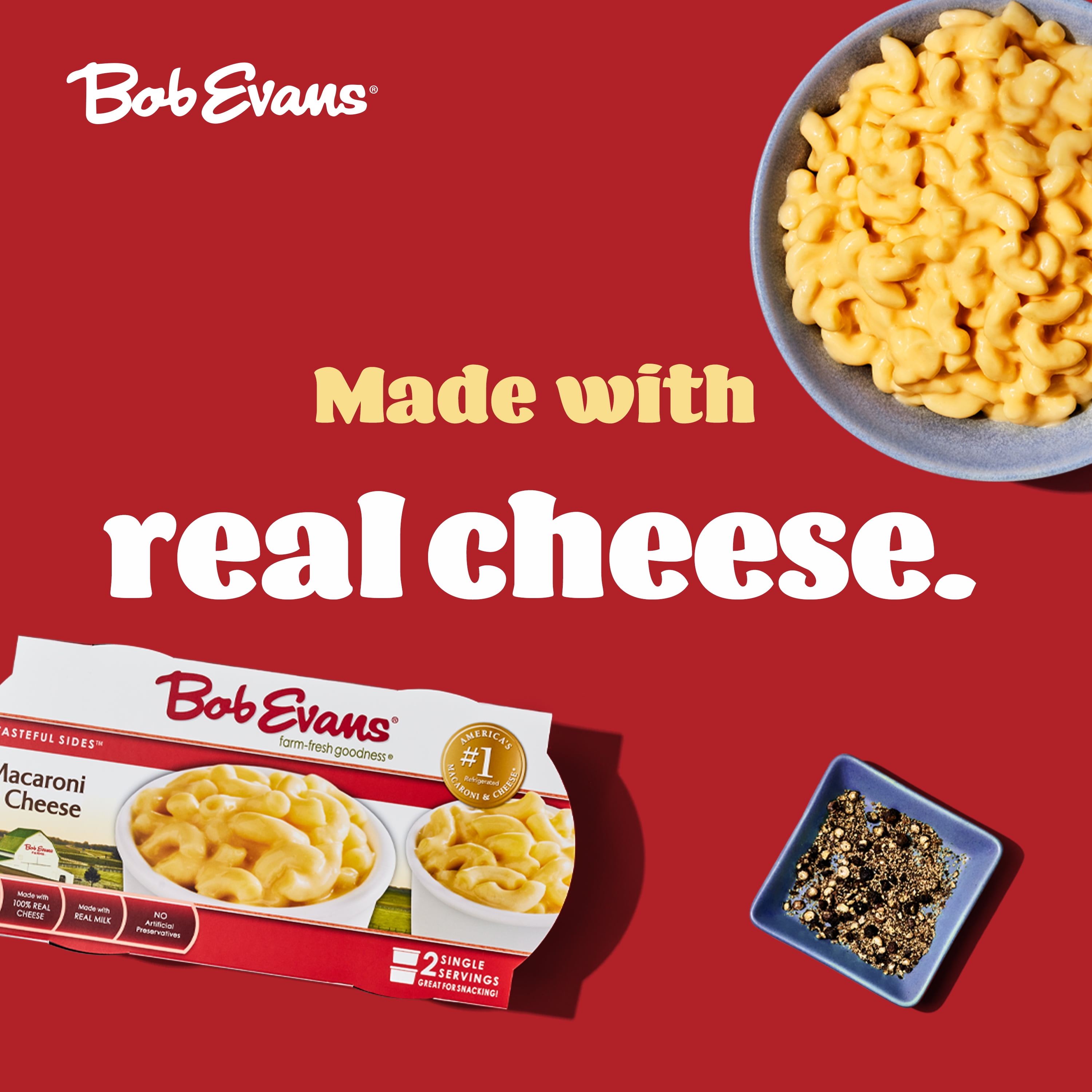 Bob Evans Macaroni & Cheese Single Serve, 12 oz, 2 Ct Cups