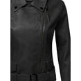 thumbnail image 3 of Women's Classic Belted Biker Jacket, 3 of 4