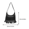 thumbnail image 2 of Bolso Hobo Minimalista Con Flecos Hombro Borlas PU para Mujer Fiestas Y, 2 of 8