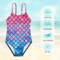 thumbnail image 2 of American Trends Toddler Girls Bathing Swimsuit One Piece Swimsuits for Toddler Girls Bathing Suit for Baby Girl Green Mermaid 6-7 Years, 2 of 6