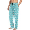 thumbnail image 4 of FREEAMG Teeth Star Pattern Tooth On Blue Men's Pajama Pants Sleepwear Lounge Pajama Bottoms, 4 of 6