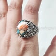 thumbnail image 6 of Oyster Copper Turquoise Mans Ring, Natural Copper Turquoise Ring, Silver Jewelry, 925 Silver Ring, Birthday Gift, Heavy Mens Ring, Arabic Design, Ottoman Style Ring, Christmas, Turkey Mens Signet Ring, 6 of 8