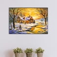 thumbnail image 3 of Pintura de diamante 5D DIY Taladro redondo completo Escena nevada al atardecer Decoración del hogar Hugtrwg Para estrenar, 3 of 9