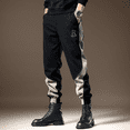thumbnail image 4 of Pantalones deportivos de pana estilo harén para hombre, pantalones deportivos lisos ajustados estilo gótico Y2k, pantalones deportivos de entrenamiento informales vintage de verano para hombre, 4 of 5