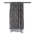 thumbnail image 2 of Contemporary Home Living 4' x 5' Black and White Polka Dot Rectangular Home Essentials Woven Throw, 2 of 7