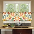 thumbnail image 4 of Yayeee Kitchen Curtains Tier Set of 2 Light Filtering 57"x36" Over Sink Window Panels, Orange Autumn Leaves, 4 of 7
