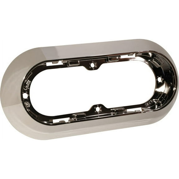 Grote 42153 Chrome Surface-Mount Snap-In Flange (For 6 Oval Lights)