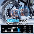 thumbnail image 2 of Deepower K3 Electric Bike for Adults, 1500W Peak Motor 28MPH Electric Bike, 48V 15Ah Removable Battery 20"x4.0 Fat Tire Ebike, Dual Suspension 7-Speed Moped Bicycle, UL 2849 Certified, 2 of 9