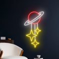 thumbnail image 2 of Handmadetneonsign Planet Stars Neon Light, Planet Stars Led Light, Planet Stars Universe Neon Sign, 2 of 5