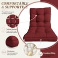 thumbnail image 5 of Kimunuk Outdoor Chair Cushions Set of 2, 39 x 20 in Non Slip Porch Swing Cushion Seat Back Cushions with Ties for Indoor Patio Rocking Chair, Burgundy, 5 of 7