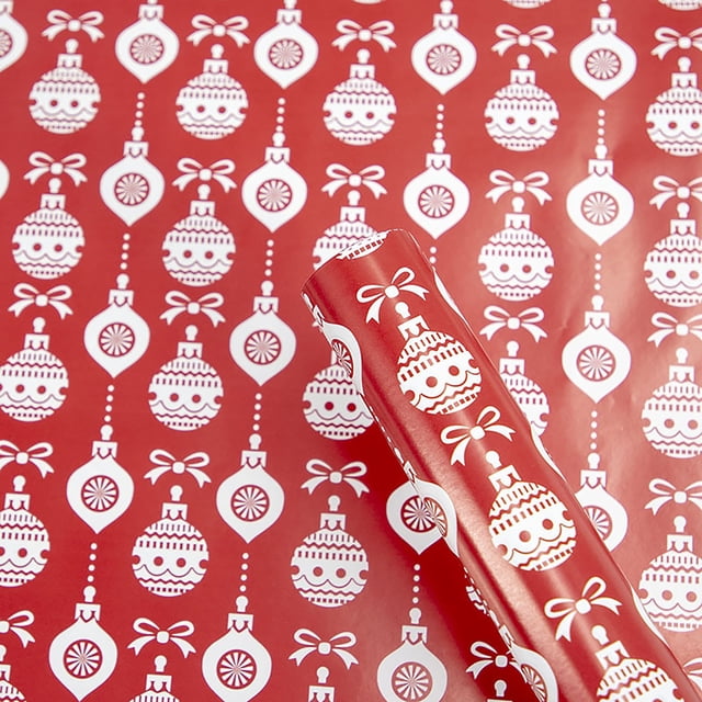1PCs ( 70cmX50cm, 4.11 Square Feet)Single-sided Christmas Wrapping Paper, Classic Santa Claus And Other Patterns