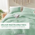 thumbnail image 3 of Codi Sage Green Boho Twin Comforter Set, Aesthetic Luxurious Pom Fringe Design Bedding,Cute Soft Washed Microfiber Bed Sets, Lightweight Chic,1 Comforter & 1 Pillowcase (68x90 Inches), 3 of 14