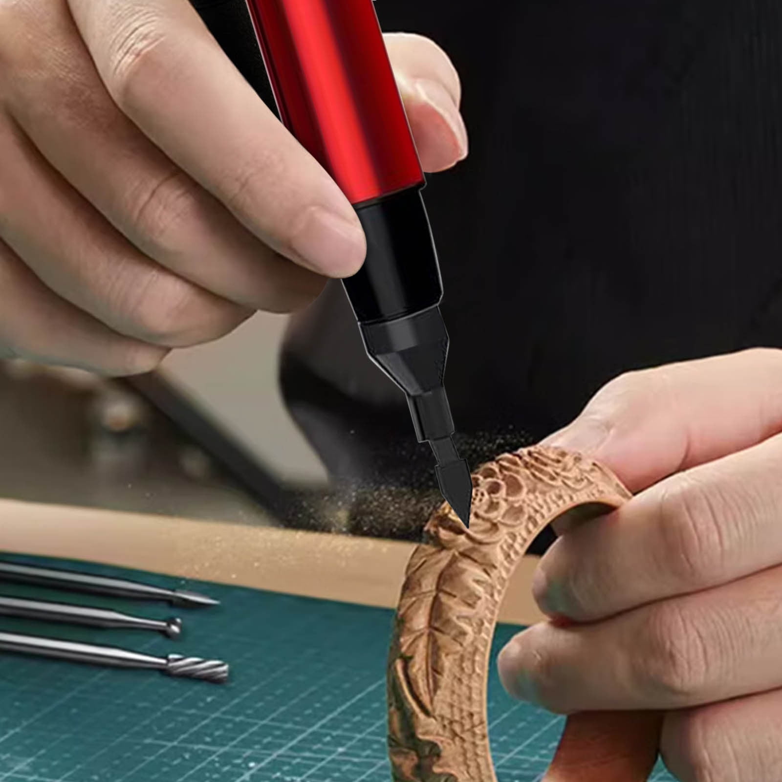 Reciprocating Sander, Mini Sander, USB Charging Electric Sanding Pen With 8pcs Sanding Head And Sel