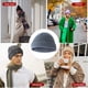 thumbnail image 2 of Qarigey Gorro de lana de tendencia, buena elasticidad, gorras clásicas de pescador sin borde, tocados crimpables a prueba de viento para montañismo, Sombreros Gris claro Qarigey AP009365-06B, 2 of 6