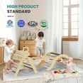 thumbnail image 5 of BlueWood Foldable Wooden Climbing Pikler Triangle Set 8-in-1 Indoor Jungle Gym for Kids, 5 of 9