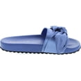 thumbnail image 6 of Liliana Nomi-7 Women Flip Flop Bow Satin Slide Slip On Flat Sandal Shoe Slipper Blue, 6 of 7