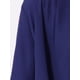 thumbnail image 5 of Blazer corto de gasa azul real para mujer con solapa abierta y mangas 3/4 fruncidas, 5 of 6